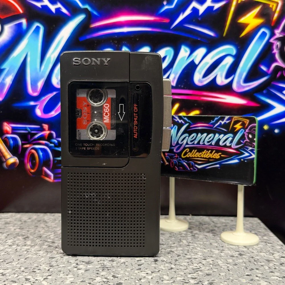 Sony M-450 Microcassette-Corder Handheld Voice Recorder Black For Parts As Is